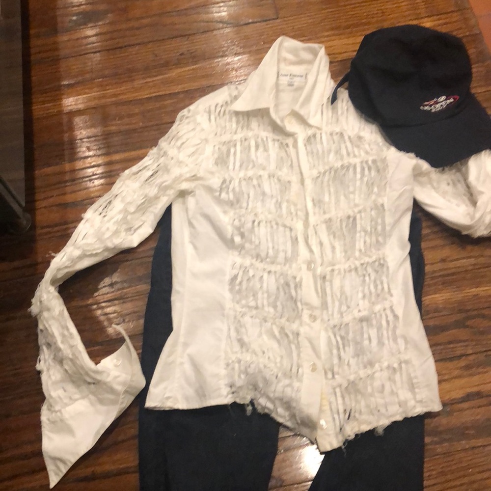 ANNE FONTAINE Classic White strip Shirt - Picture 5 of 7